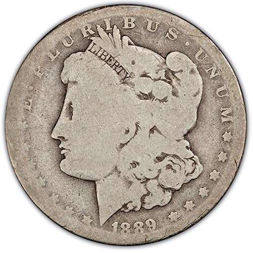 AG3 About Good Morgan dollar grade example