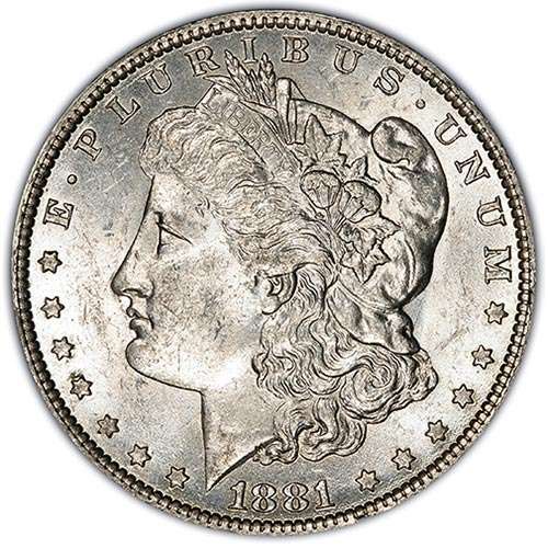 AU58 Choice About Uncirculated Morgan dollar grade example