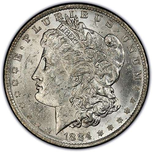 MS61 Mint State Morgan dollar grade example