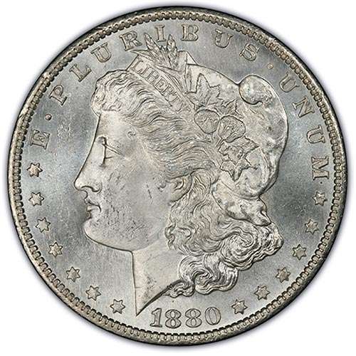 MS64 Choice Mint State Morgan dollar grade example
