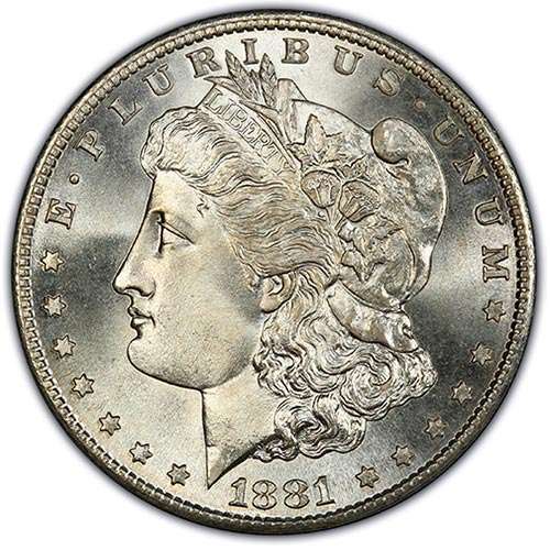 MS69 Near-Perfect Mint State Morgan dollar grade example